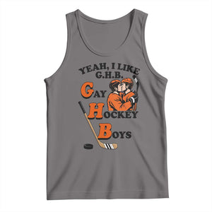 Yeah I Like GHB Gay Hockey Boys Tank Top LGBTQ Pride Hockey Fan TS02 Deep Heather Print Your Wear