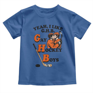 Yeah I Like GHB Gay Hockey Boys Toddler T Shirt LGBTQ Pride Hockey Fan TS02 Royal Blue Print Your Wear