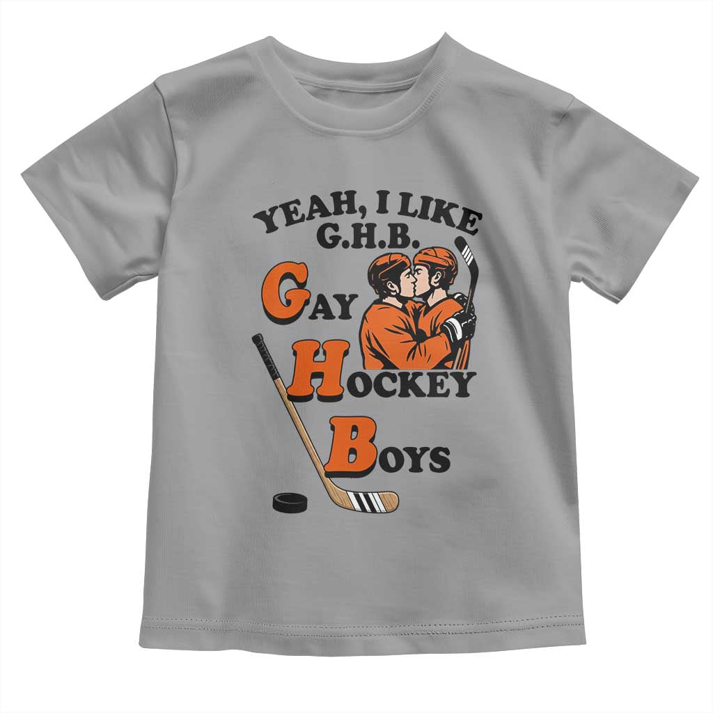 Yeah I Like GHB Gay Hockey Boys Toddler T Shirt LGBTQ Pride Hockey Fan TS02 Sport Gray Print Your Wear