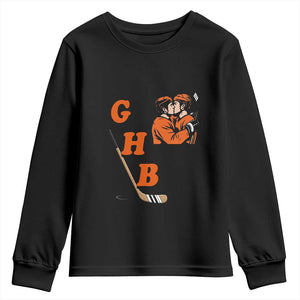 Yeah I Like GHB Gay Hockey Boys Youth Sweatshirt LGBTQ Pride Hockey Fan TS02 Black Print Your Wear
