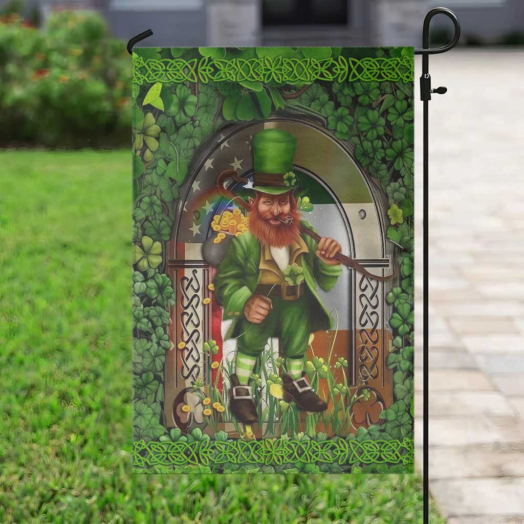 Happy St Patrick's Day Leprechaun Garden Flag American Irish Flag TS02 Print Your Wear