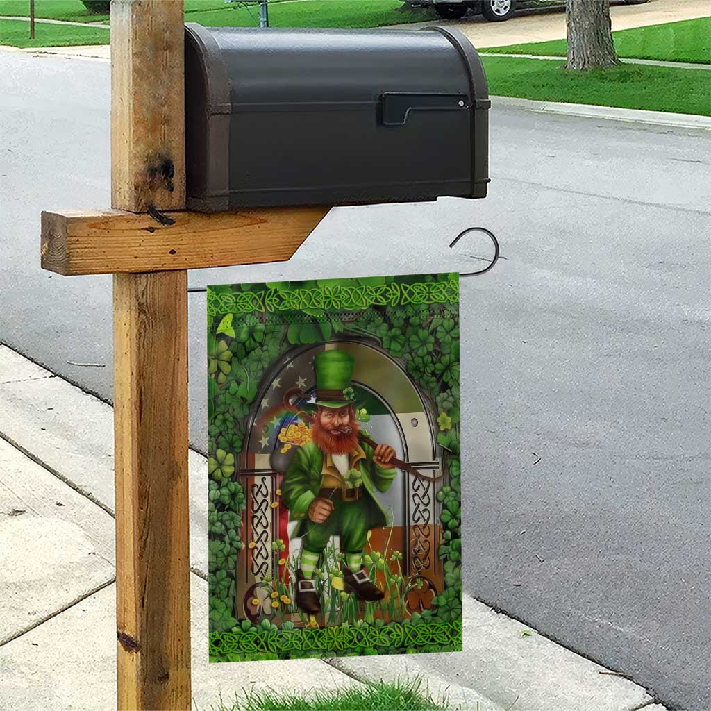 Happy St Patrick's Day Leprechaun Garden Flag American Irish Flag TS02 Print Your Wear