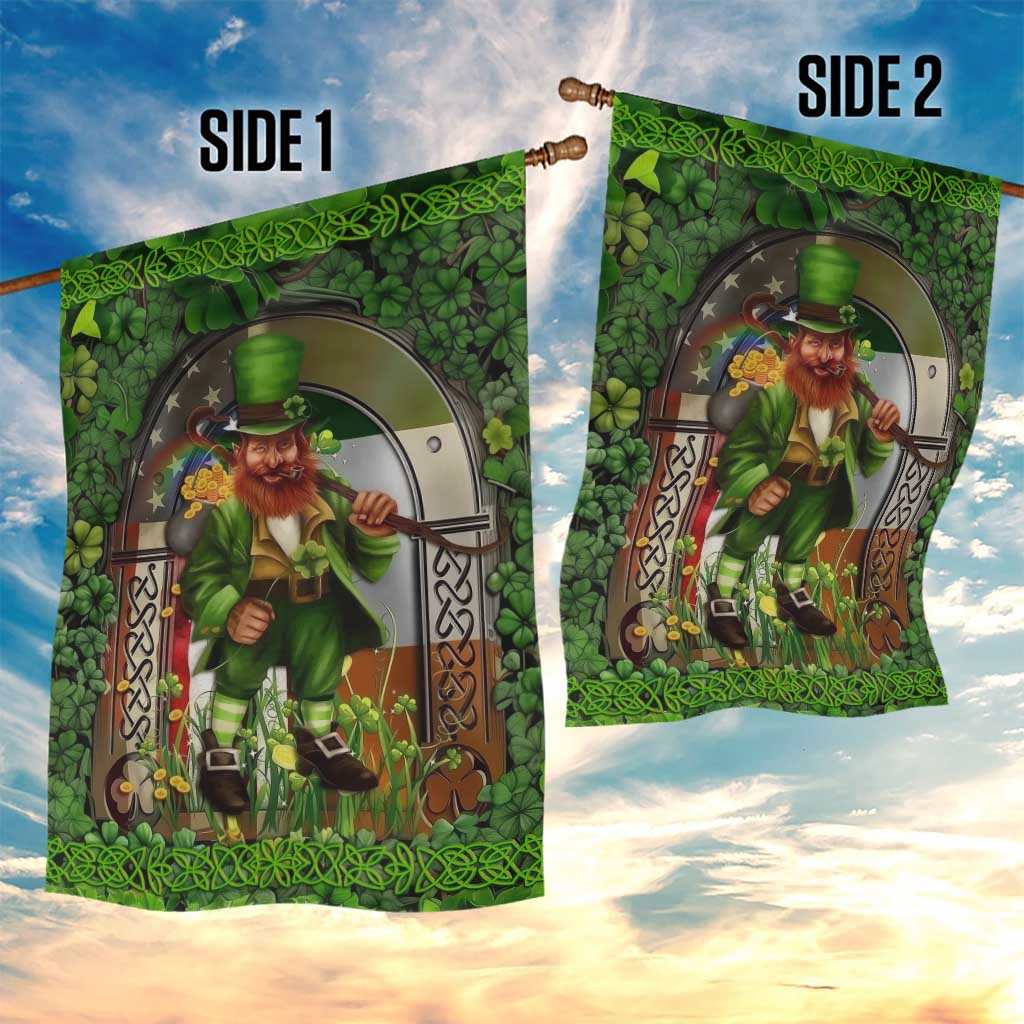 Happy St Patrick's Day Leprechaun Garden Flag American Irish Flag TS02 Print Your Wear