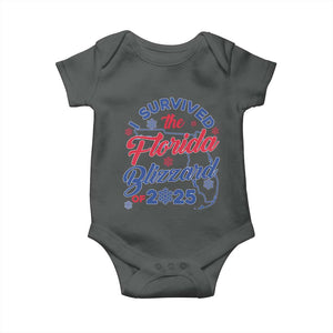 I Survived The Florida Blizzard Of 2025 Baby Onesie TS02 Dark Heather Print Your Wear