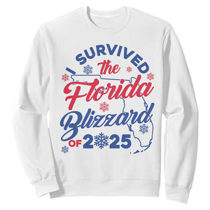 I Survived The Florida Blizzard Of 2025 Sweatshirt TS02 White Print Your Wear