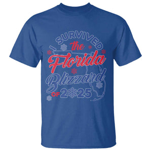I Survived The Florida Blizzard Of 2025 T Shirt TS02 Royal Blue Print Your Wear