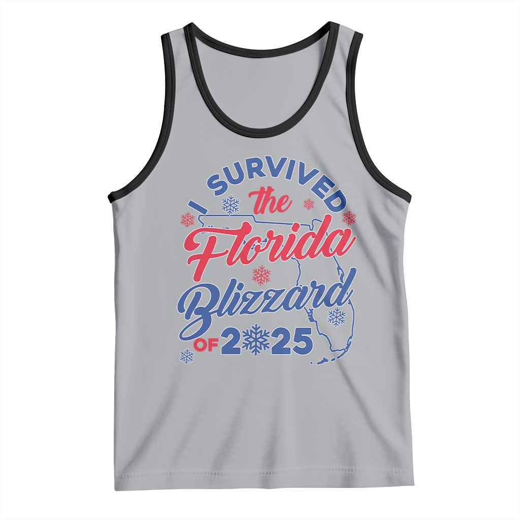 I Survived The Florida Blizzard Of 2025 Tank Top TS02 Athletic Heather Black Print Your Wear