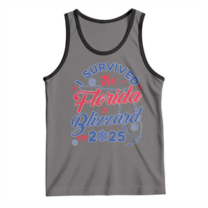 I Survived The Florida Blizzard Of 2025 Tank Top TS02 Deep Heather Black Print Your Wear