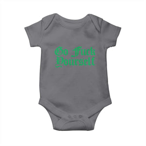 Fanone Officer Go F Yourself Baby Onesie Edgy Rebellious Attitude TS02 Charcoal Print Your Wear