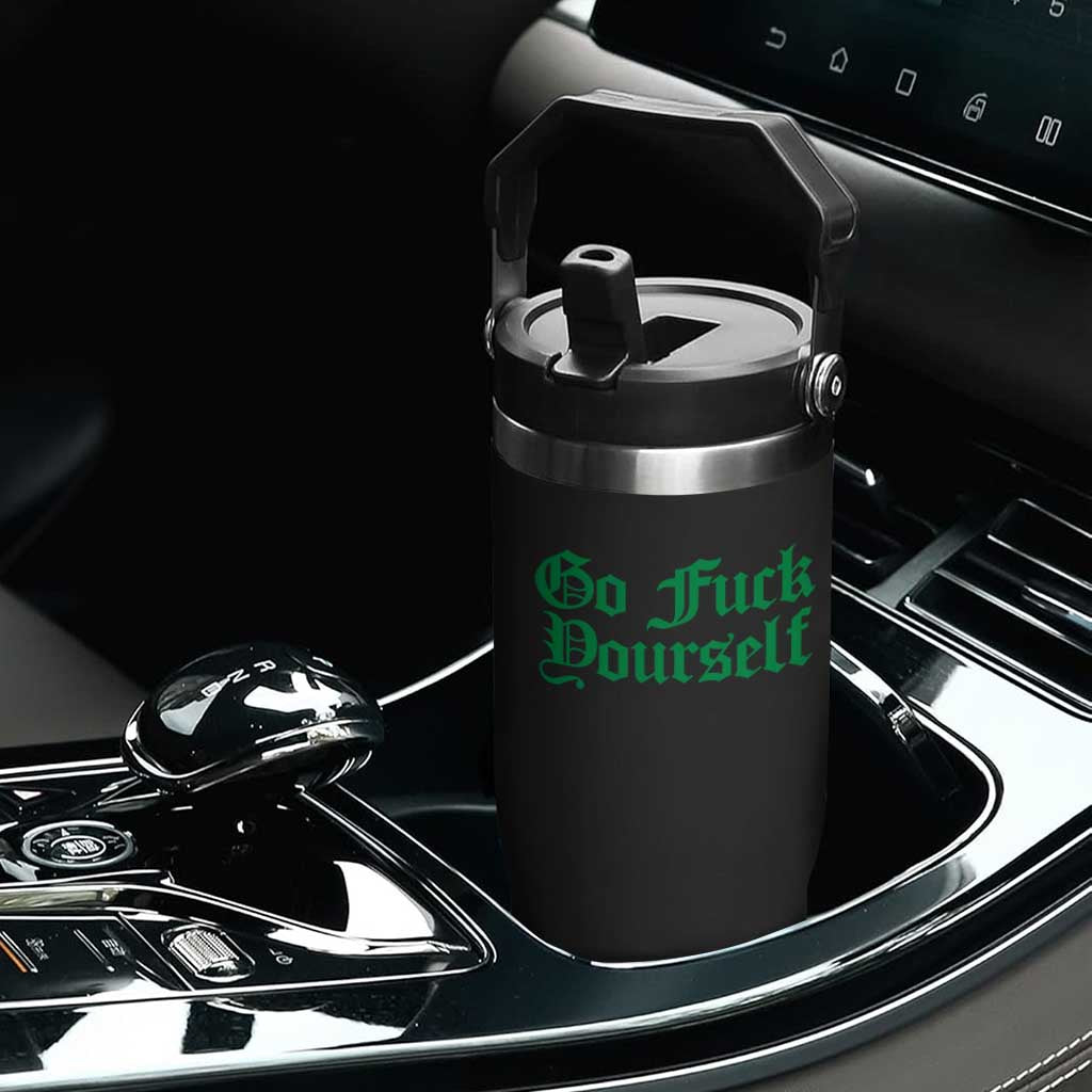 Fanone Officer Go F Yourself Flip Straw Tumbler Edgy Rebellious Attitude TS02 Print Your Wear