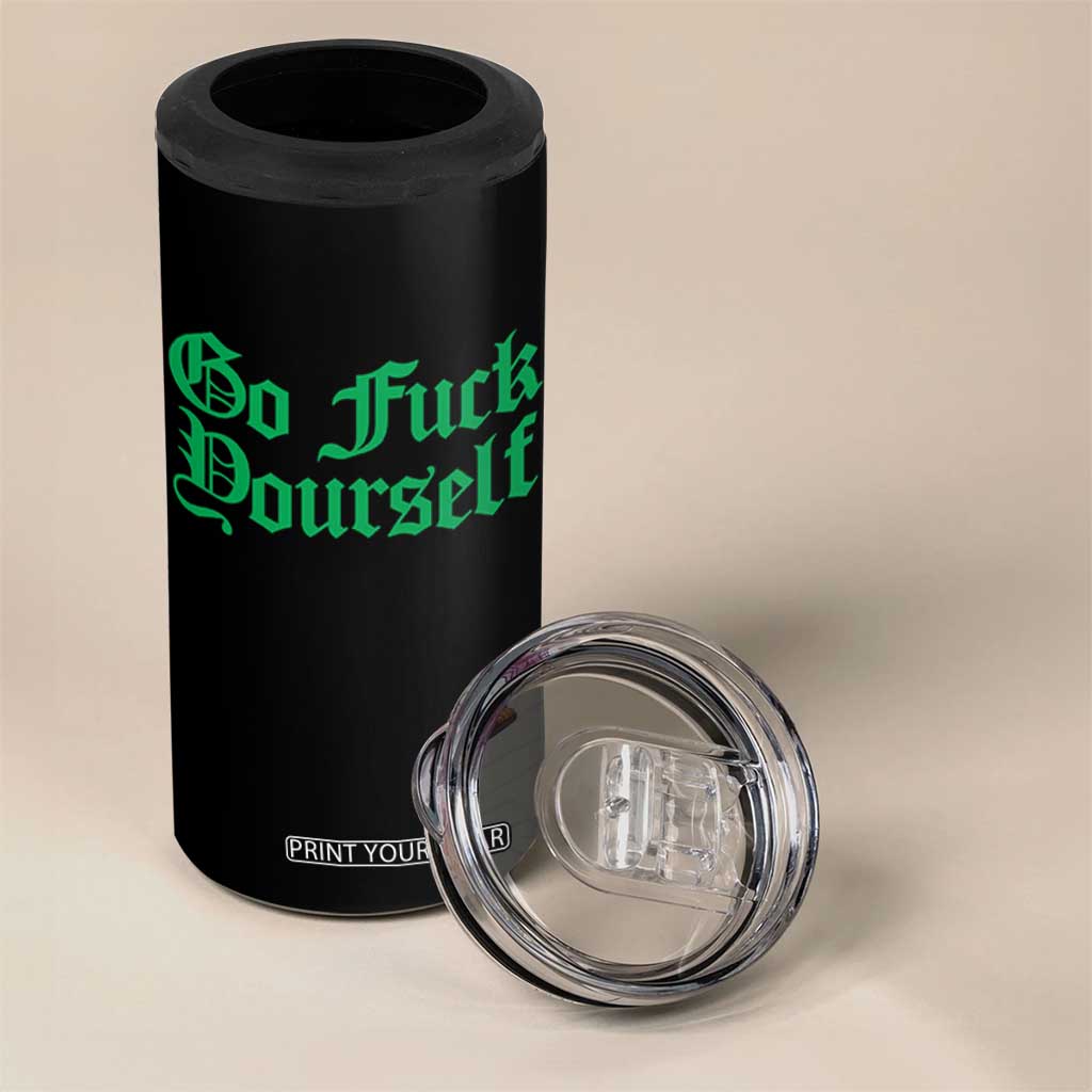 Fanone Officer Go F Yourself 4 in 1 Can Cooler Tumbler Edgy Rebellious Attitude TS02 Print Your Wear