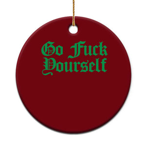 Fanone Officer Go F Yourself Ceramic Ornament Edgy Rebellious Attitude TS02 1pc Red Print Your Wear