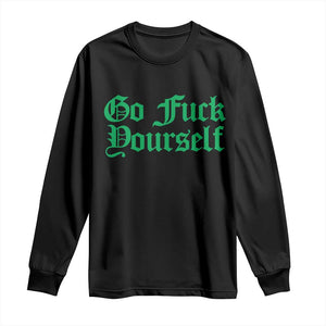 Fanone Officer Go F Yourself Long Sleeve Shirt Edgy Rebellious Attitude TS02 Black Print Your Wear