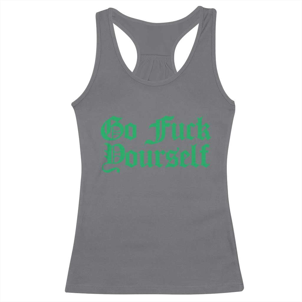Fanone Officer Go F Yourself Racerback Tank Top Edgy Rebellious Attitude TS02 Charcoal Print Your Wear