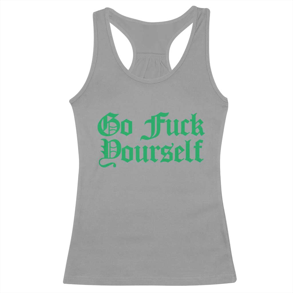 Fanone Officer Go F Yourself Racerback Tank Top Edgy Rebellious Attitude TS02 Sport Gray Print Your Wear