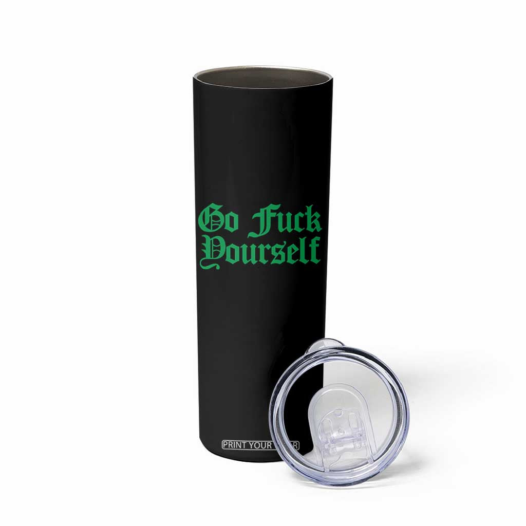 Fanone Officer Go F Yourself Skinny Tumbler Edgy Rebellious Attitude TS02 Print Your Wear