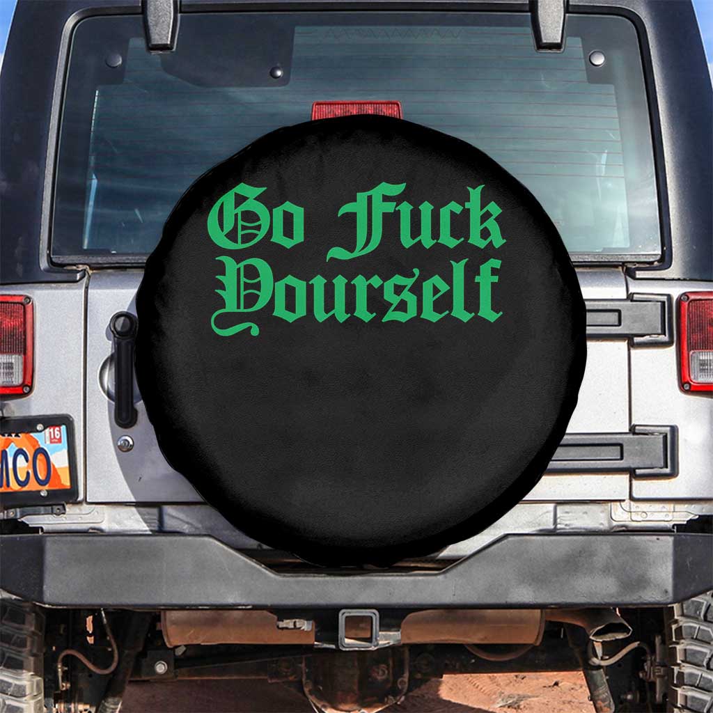 Fanone Officer Go F Yourself Spare Tire Cover Edgy Rebellious Attitude TS02 No hole Black Print Your Wear