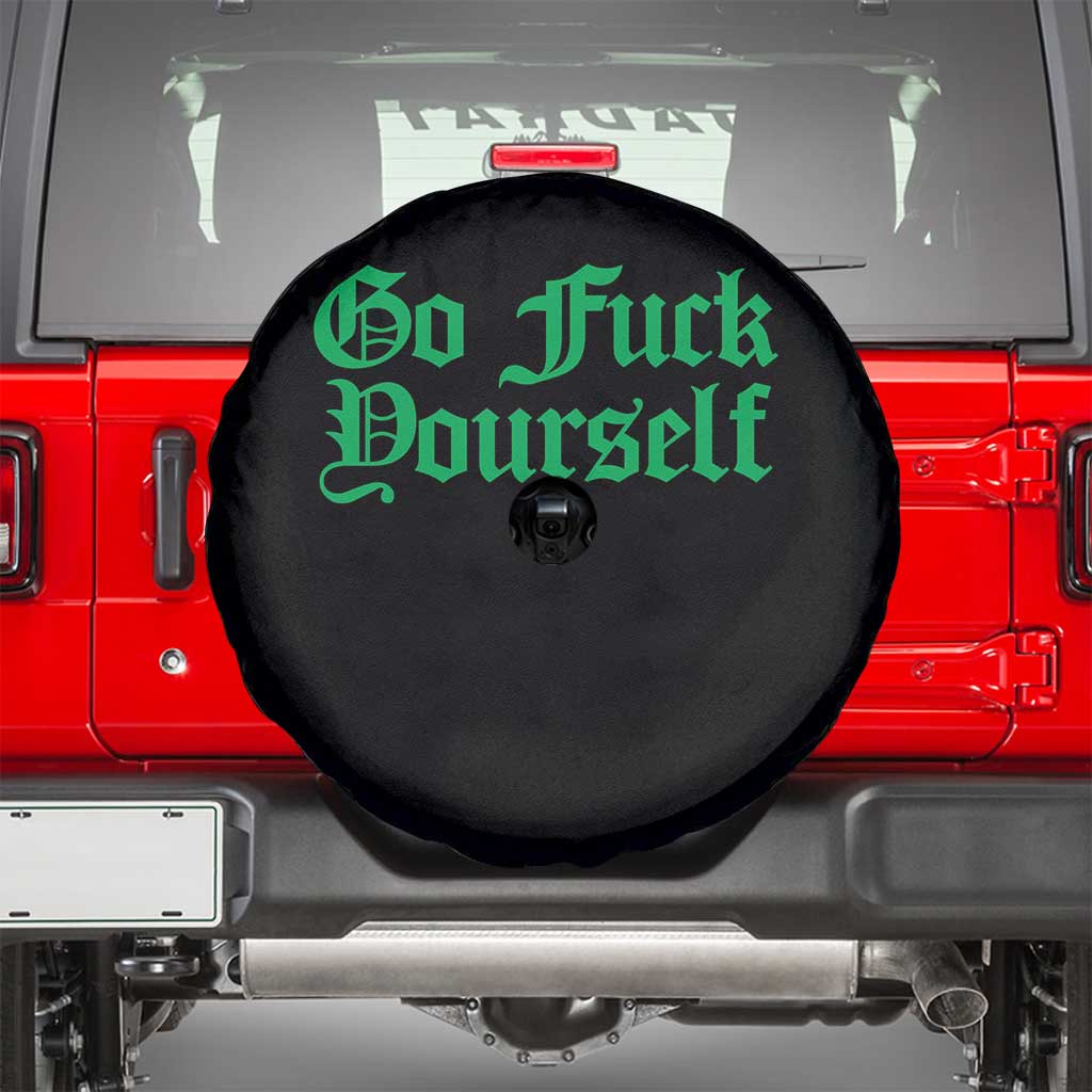 Fanone Officer Go F Yourself Spare Tire Cover Edgy Rebellious Attitude TS02 Black Print Your Wear