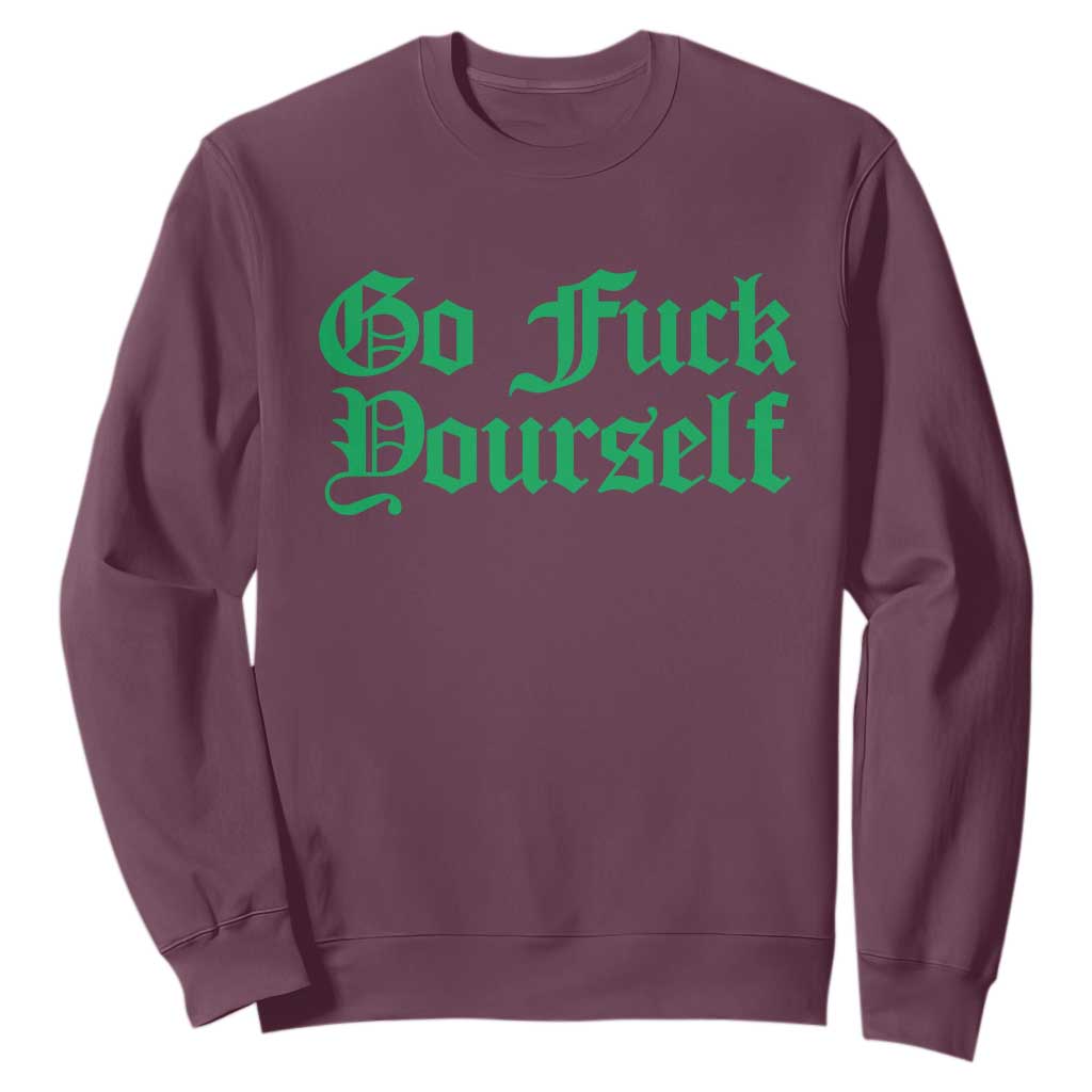 Fanone Officer Go F Yourself Sweatshirt Edgy Rebellious Attitude TS02 Maroon Print Your Wear