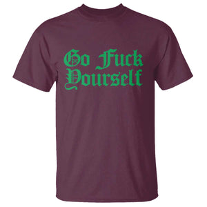 Fanone Officer Go F Yourself T Shirt Edgy Rebellious Attitude TS02 Maroon Print Your Wear