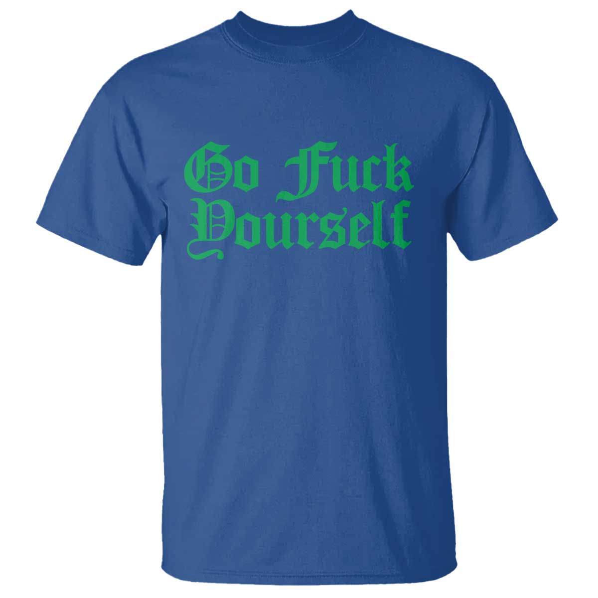 Fanone Officer Go F Yourself T Shirt Edgy Rebellious Attitude TS02 Royal Blue Print Your Wear