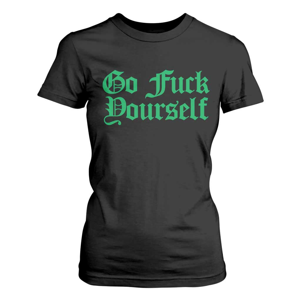 Fanone Officer Go F Yourself T Shirt For Women Edgy Rebellious Attitude TS02 Black Print Your Wear