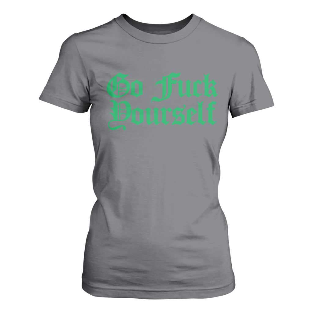 Fanone Officer Go F Yourself T Shirt For Women Edgy Rebellious Attitude TS02 Charcoal Print Your Wear