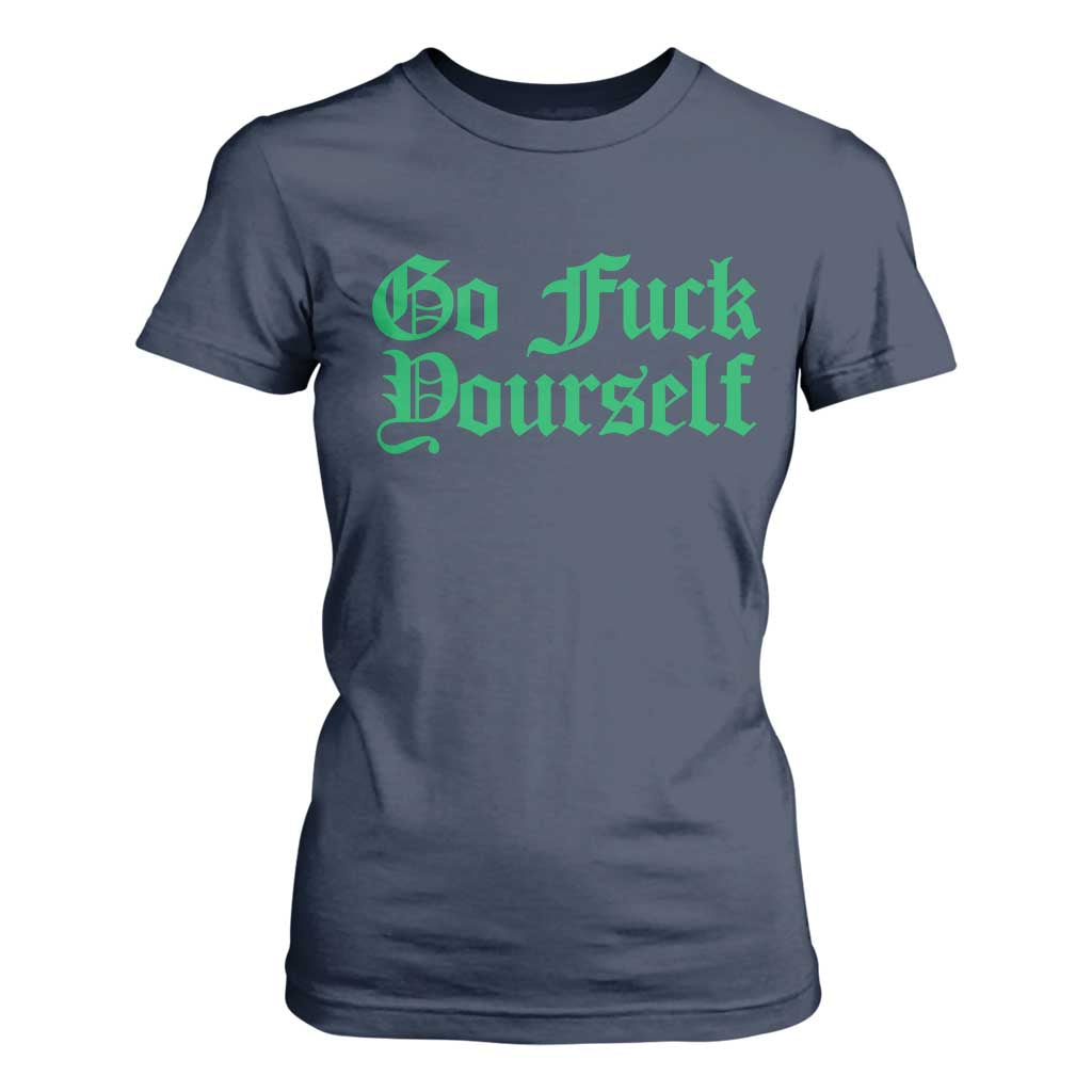 Fanone Officer Go F Yourself T Shirt For Women Edgy Rebellious Attitude TS02 Navy Print Your Wear