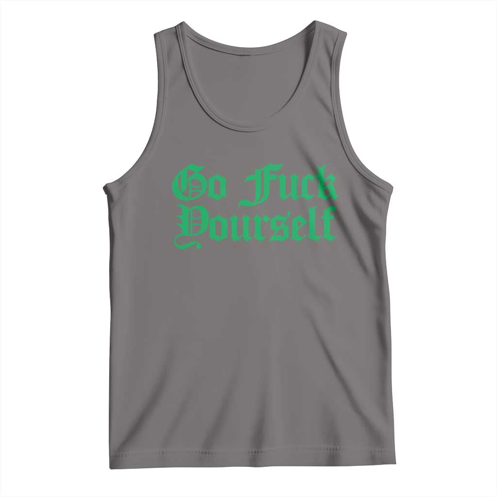 Fanone Officer Go F Yourself Tank Top Edgy Rebellious Attitude TS02 Deep Heather Print Your Wear