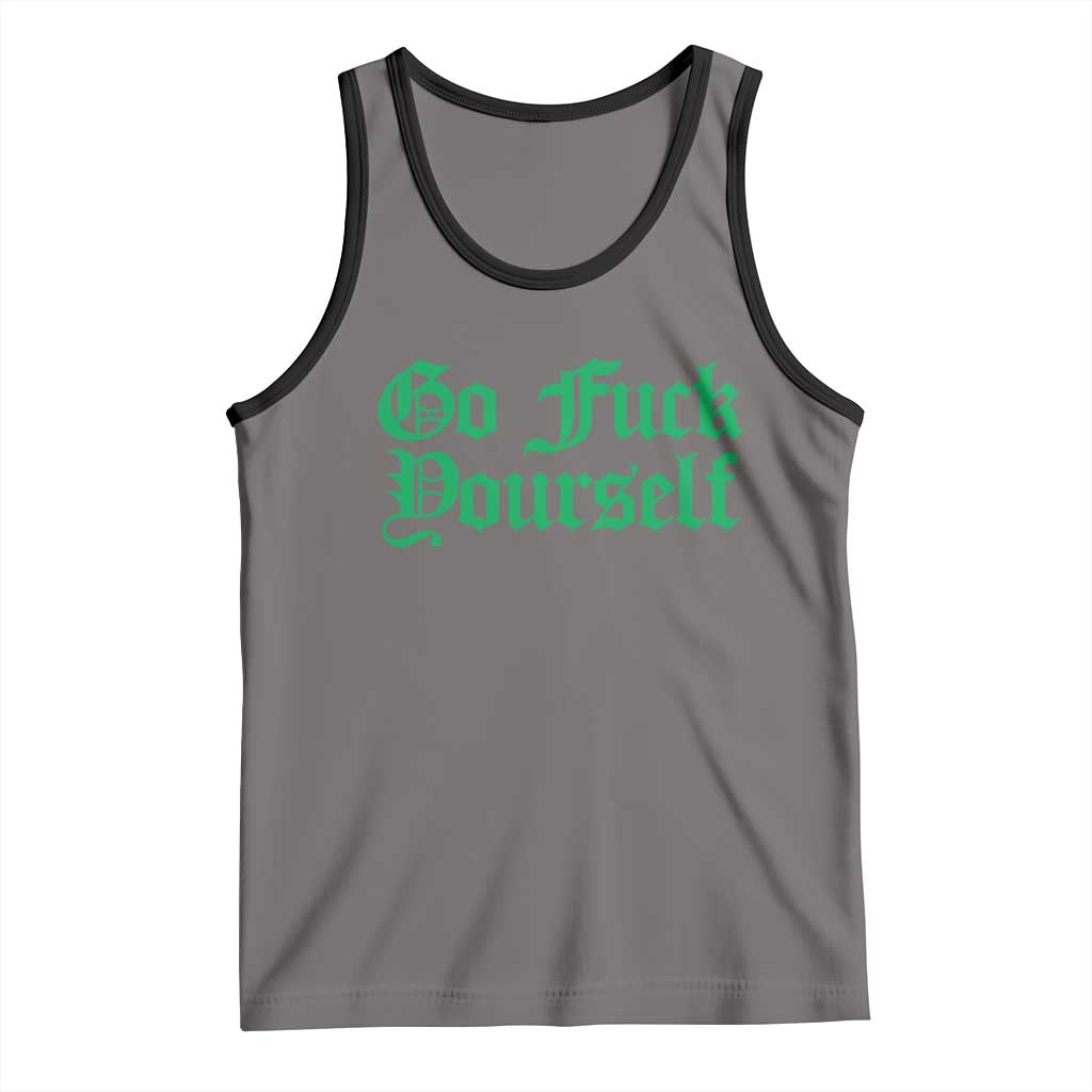Fanone Officer Go F Yourself Tank Top Edgy Rebellious Attitude TS02 Deep Heather Black Print Your Wear