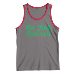 Fanone Officer Go F Yourself Tank Top Edgy Rebellious Attitude TS02 Deep Heather Red Print Your Wear
