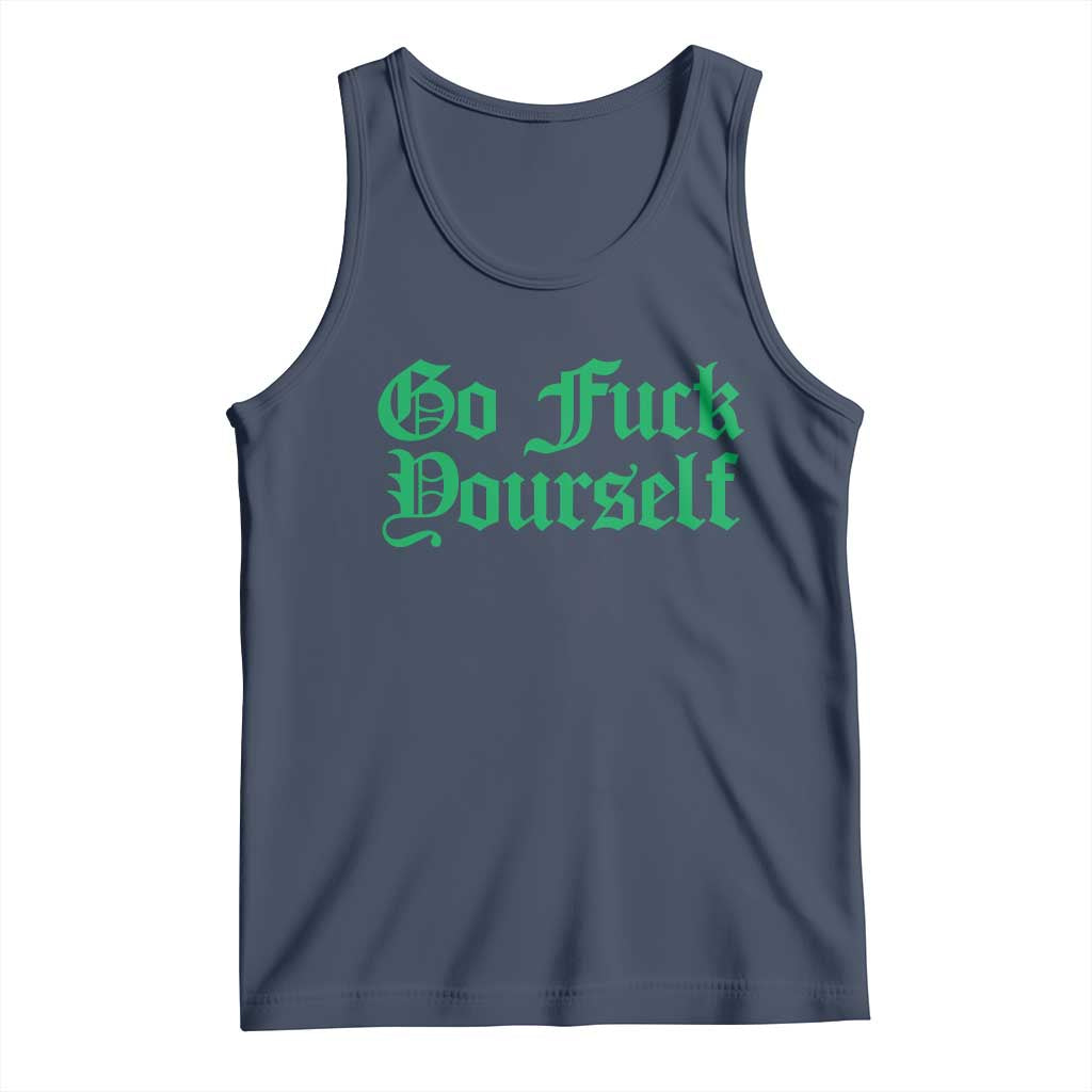 Fanone Officer Go F Yourself Tank Top Edgy Rebellious Attitude TS02 Navy Print Your Wear