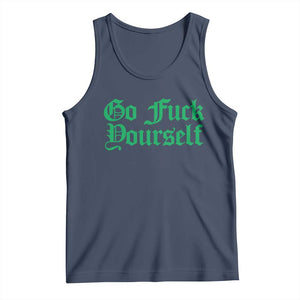 Fanone Officer Go F Yourself Tank Top Edgy Rebellious Attitude TS02 Navy Print Your Wear