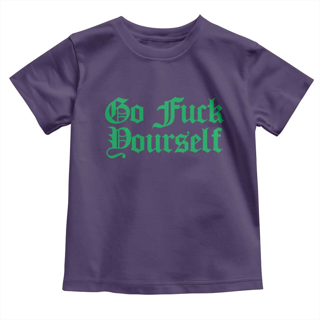 Fanone Officer Go F Yourself Toddler T Shirt Edgy Rebellious Attitude TS02 Purple Print Your Wear