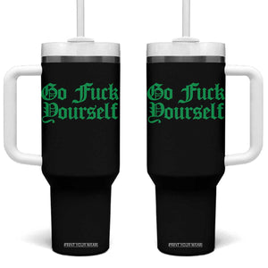 Fanone Officer Go F Yourself Tumbler With Handle Edgy Rebellious Attitude TS02 One Size: 40 oz Black Print Your Wear