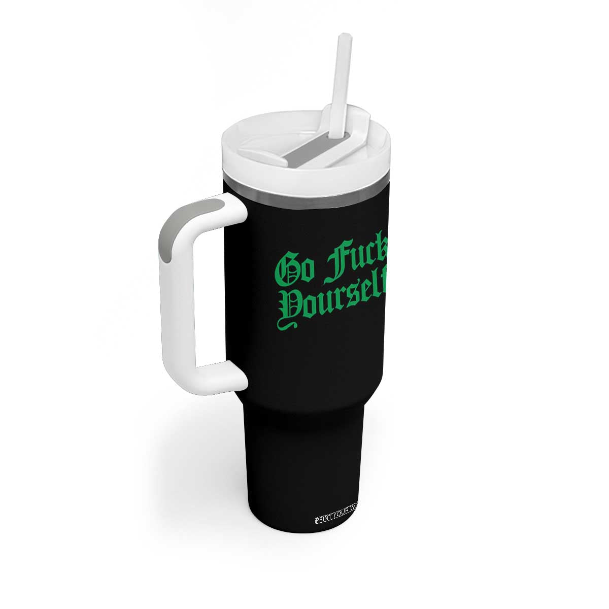 Fanone Officer Go F Yourself Tumbler With Handle Edgy Rebellious Attitude TS02 Print Your Wear