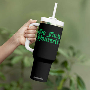 Fanone Officer Go F Yourself Tumbler With Handle Edgy Rebellious Attitude TS02 Print Your Wear