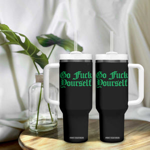 Fanone Officer Go F Yourself Tumbler With Handle Edgy Rebellious Attitude TS02 Print Your Wear