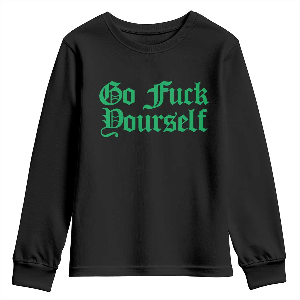 Fanone Officer Go F Yourself Youth Sweatshirt Edgy Rebellious Attitude TS02 Black Print Your Wear