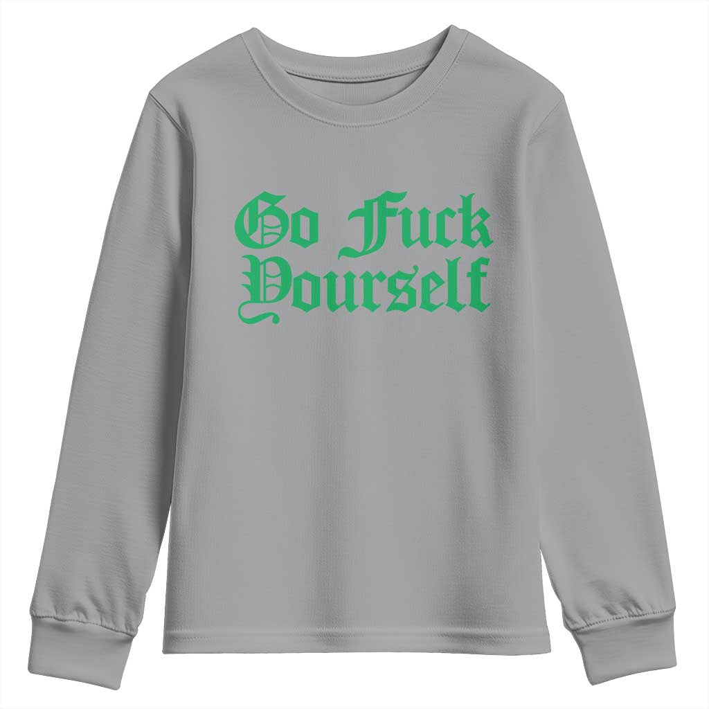 Fanone Officer Go F Yourself Youth Sweatshirt Edgy Rebellious Attitude TS02 Sport Gray Print Your Wear