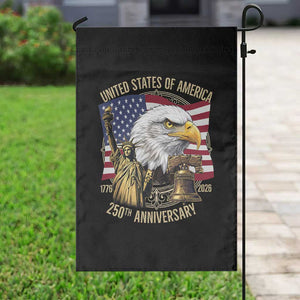 USA 250th Anniversary 1776 2026 4th of July Garden Flag Patriotic Eagle Liberty Bell Statue of Liberty Graphic TS02 Print Your Wear