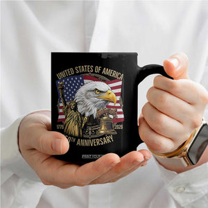 USA 250th Anniversary 1776 2026 4th of July Coffee Mug Patriotic Eagle Liberty Bell Statue of Liberty Graphic TS02 Print Your Wear
