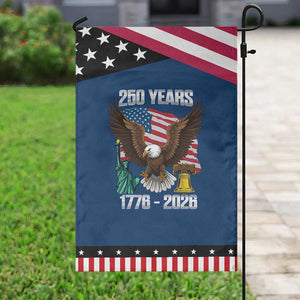 250 Years of Freedom 1776 2026 Patriotic Eagle Garden Flag 4th of July American Flag Liberty Bell Statue of Liberty TS02 Classic Blue Black Print Your Wear