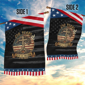 250 Years Faith and Freedom 1776 2026 Garden Flag Cross Tree Dove Religious Patriotic Christian TS02 Print Your Wear