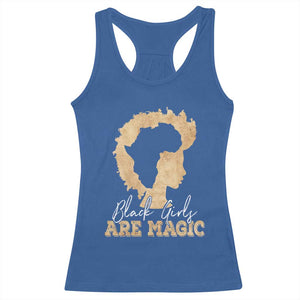 Black Girls Are Magic Racerback Tank Top Afro Melanin Pride TS02 Royal Blue Print Your Wear