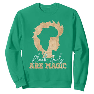 Black History Month Sweatshirt Black Girls Are Magic Melanin TS02 Irish Green Printyourwear