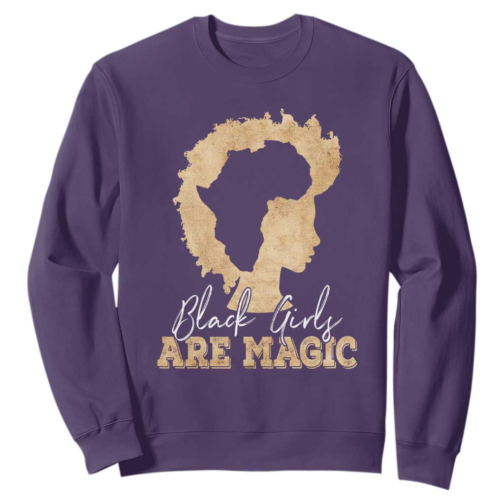 Black History Month Sweatshirt Black Girls Are Magic Melanin TS02 Purple Printyourwear