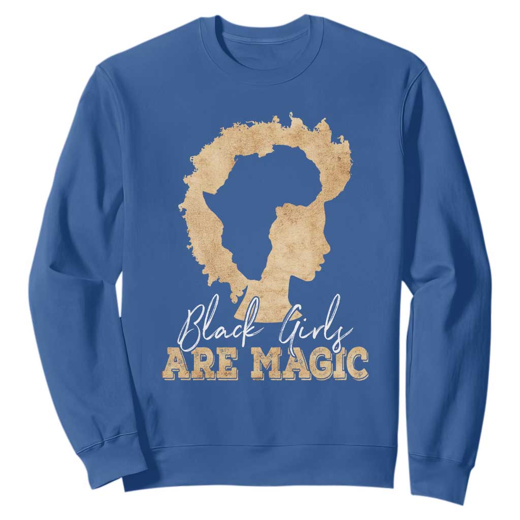 Black History Month Sweatshirt Black Girls Are Magic Melanin TS02 Royal Blue Printyourwear