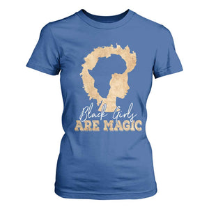 Black Girls Are Magic T Shirt For Women Afro Melanin Pride TS02 Royal Blue Print Your Wear