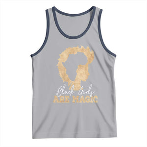 Black Girls Are Magic Tank Top Afro Melanin Pride TS02 Athletic Heather Navy Print Your Wear